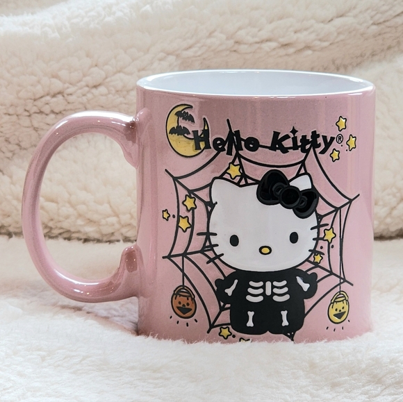 Hello Kitty Pink Skeleton Mug Hello Kitty Pink Halloween Mug - Picture 3 of 3